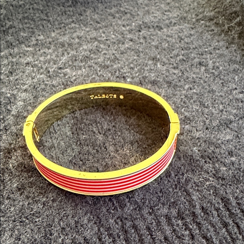 Talbots Red and Gold Striped Bracelet
